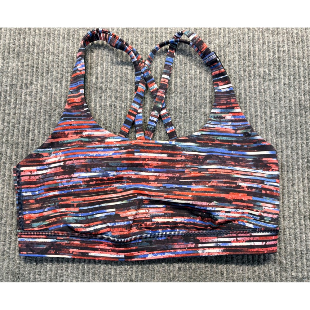 Lululemon Free To Be Wild Sports Bra 6 Multi Color Strappy Back Luxtreme Yoga